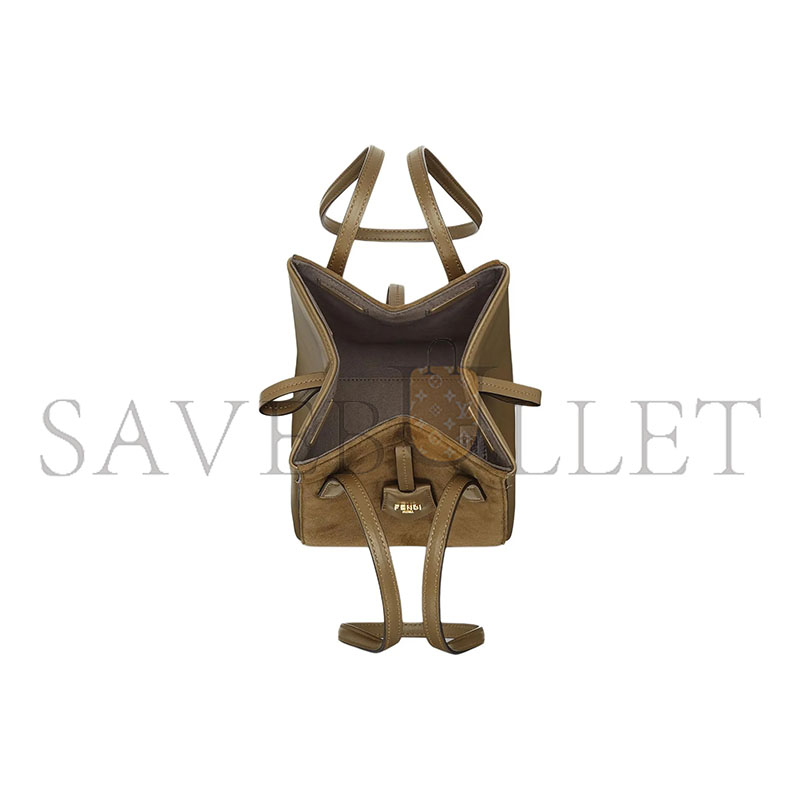 FENDI ORIGAMI MINI LEATHER GREEN 8BS083AS79F1PPT (19*15*15cm)